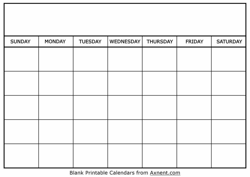 free printable blank calendar template monthly pdf