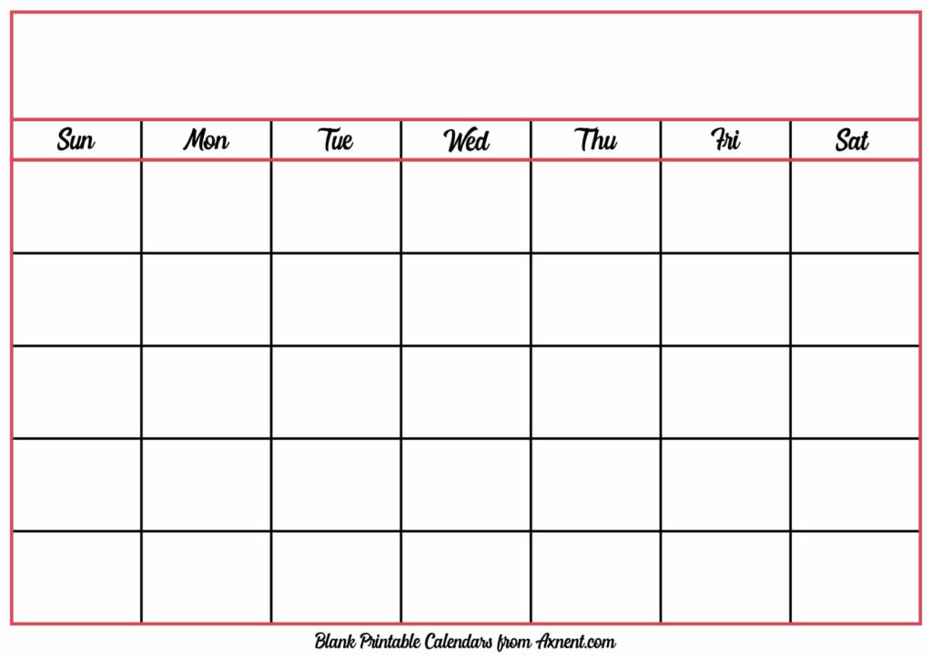 free printable blank calendar template monthly pdf