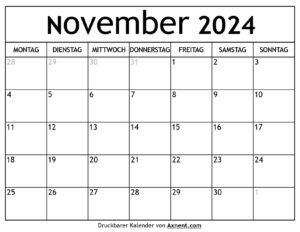 Kalender November 2024