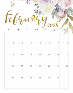 Calendar February 2025 Cute