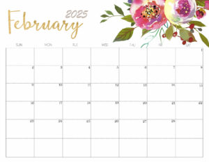 Cute February 2025 Calendar