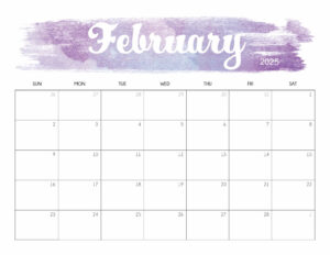 Cute February 2025 Calendar Printable