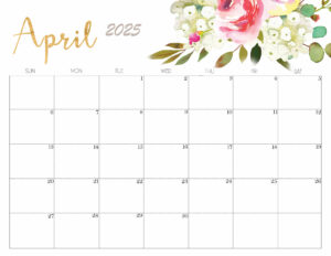 Cute April 2025 Calendar