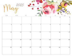 Cute May 2025 Calendar