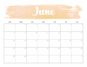 Cute June 2025 Calendar Printable