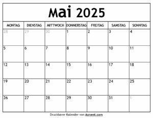 Kalender Mai 2025