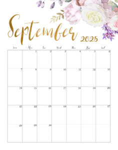 Calendar September 2025 Cute