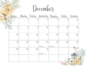 Cute December 2025 Calendar