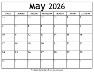 May 2026 Calendar