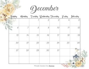 Cute December Calendar 2026