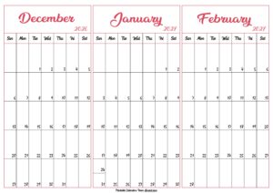 December 2026 January February 2027 Calendar