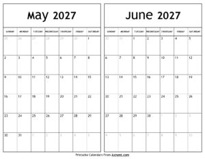 May June 2027 Calendar